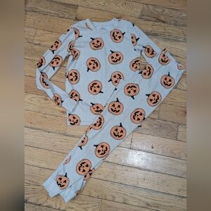 GUC Ribbed Pajama Set Pumpkin Kids 7/8 *A3
